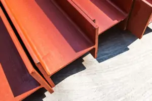 Red Wide Flange Beams